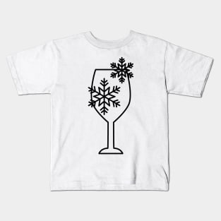 Icy Wine Glass Kids T-Shirt